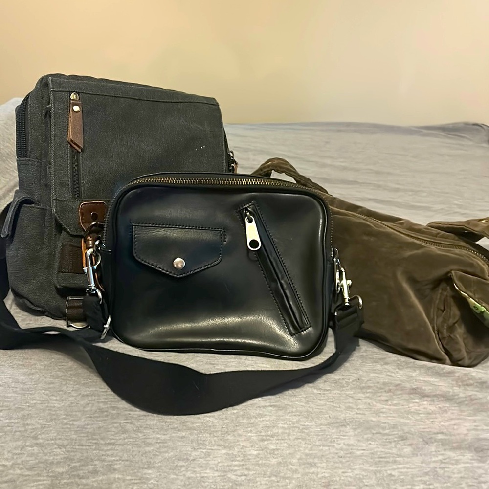 3 never used, new bags/purses. 2 GAP bags and one unknown maker.